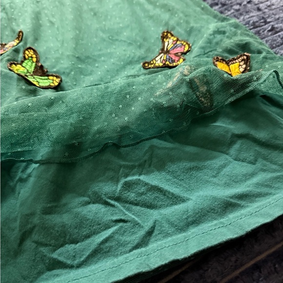 Teal Dress with Butterfly Appliqués. - Picture 4 of 6